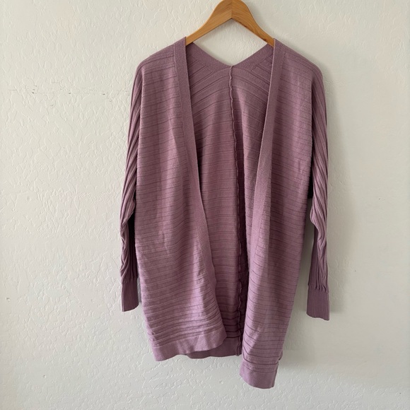 Lavender Open-Front Cardigan Sweater - Picture 1 of 4